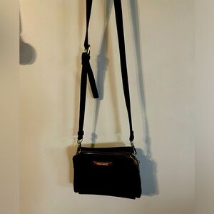 Steve Madden black with gold accents crossbody